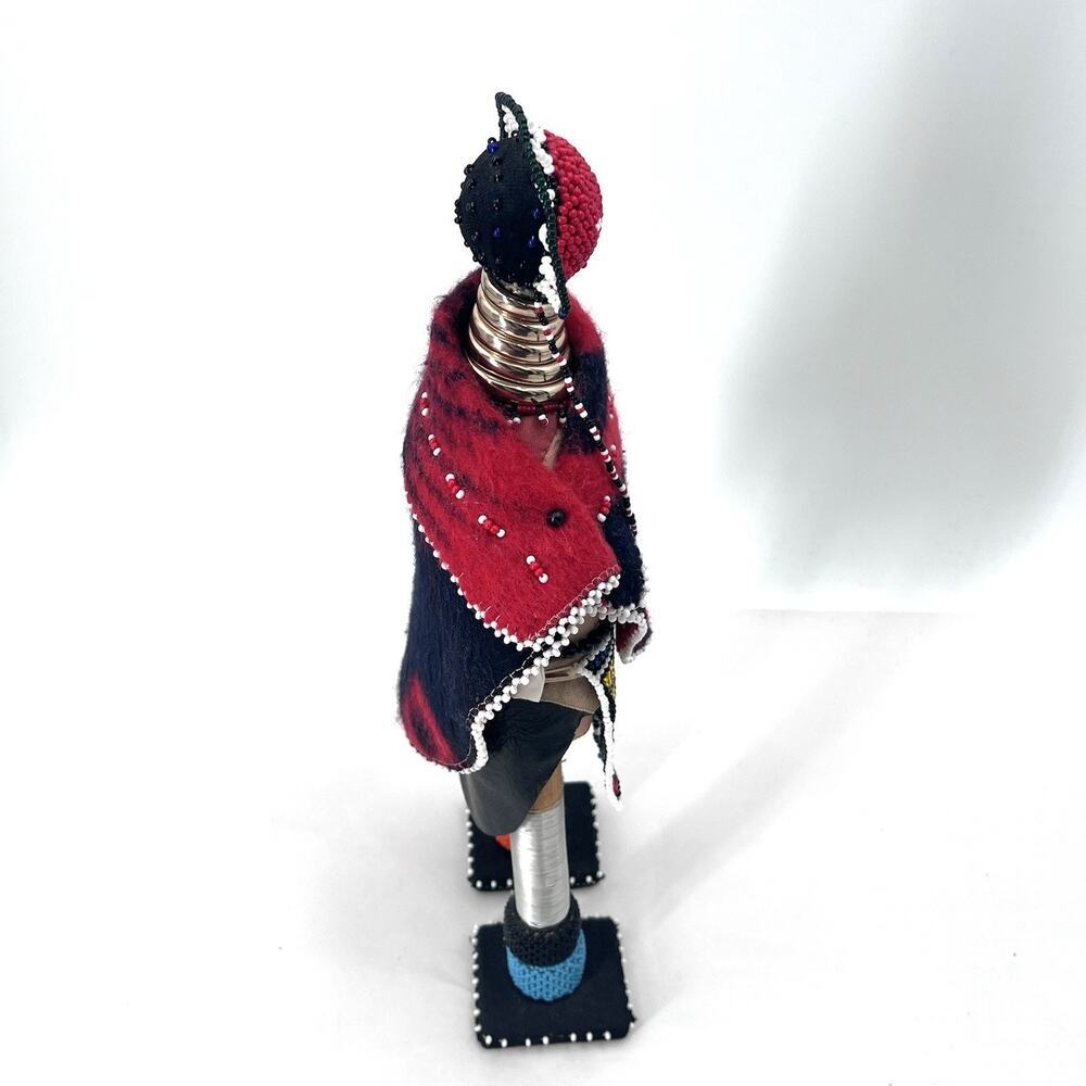 Vintage Ethnic South African - Zulu Ndebele Beaded Ceremonial Doll 16” - Picture 8 of 10
